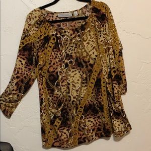 Simonton Says Print Tunic Top